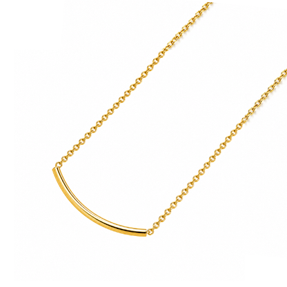 Ohana | Gold Plated Tube Bar Style Pendant Necklace