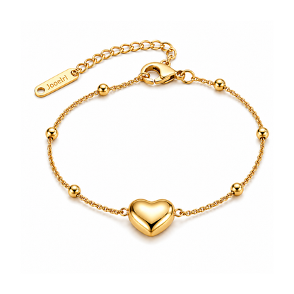 Chiara | Gold Plated Mini Luxe Heart Bracelet