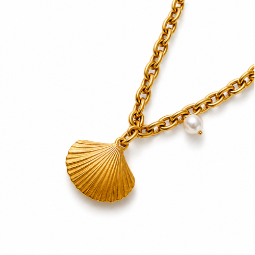 Lumera | Gold Plated Pearl Charm Necklace