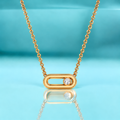 Kylie | Gold Plated Sliding Ball Pendant Necklace
