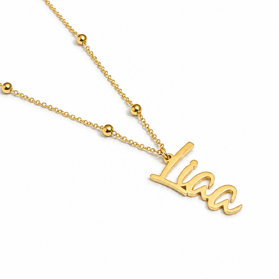 Liaa | Gold Plated Personalised Single Name Necklace