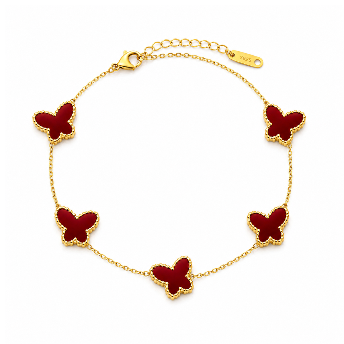 Emaralda | Gold Plated Multiple Butterfly Bracelet