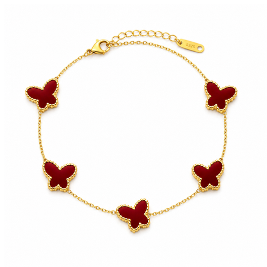 Emaralda | Gold Plated Multiple Butterfly Bracelet