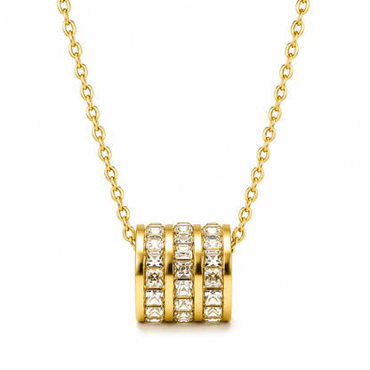 Astrid | Gold Plated Cordelia Cylinder Necklace