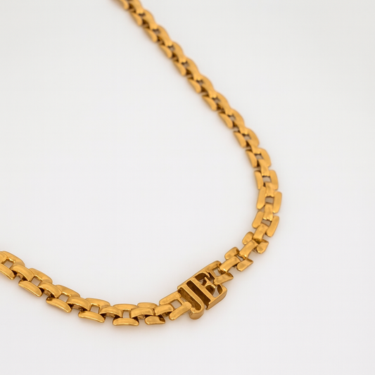 Venus | Initial Choker Necklace, Custom Initial Necklace - 18K Gold Plated Waterproof Necklace