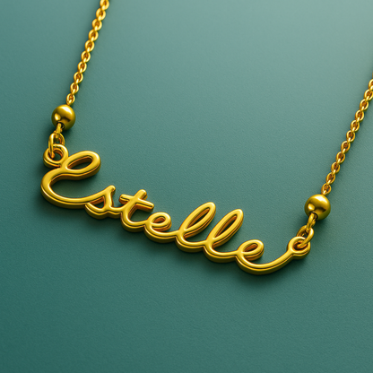 Ivara | Gold Plated Personalised Single Name Necklace