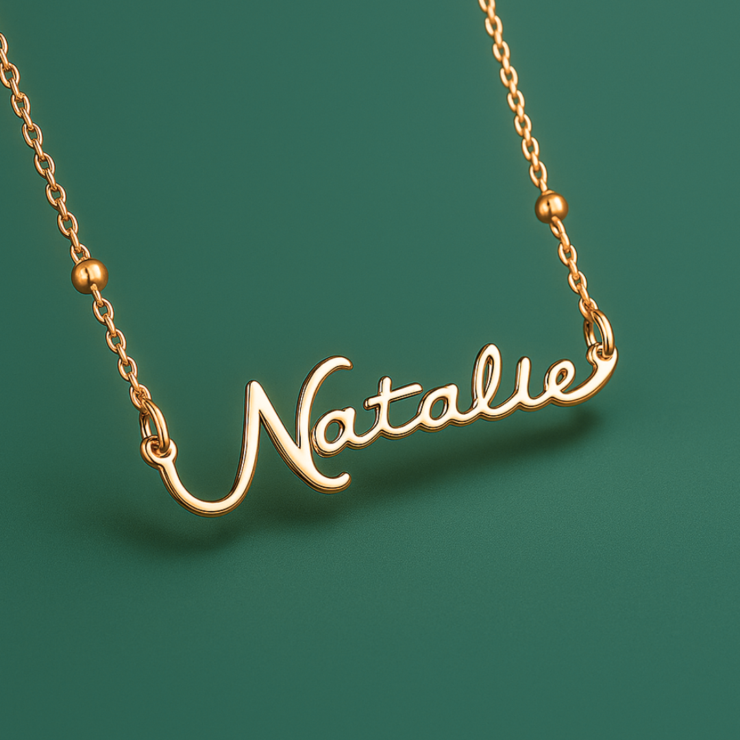 Ivara | Gold Plated Personalised Single Name Necklace