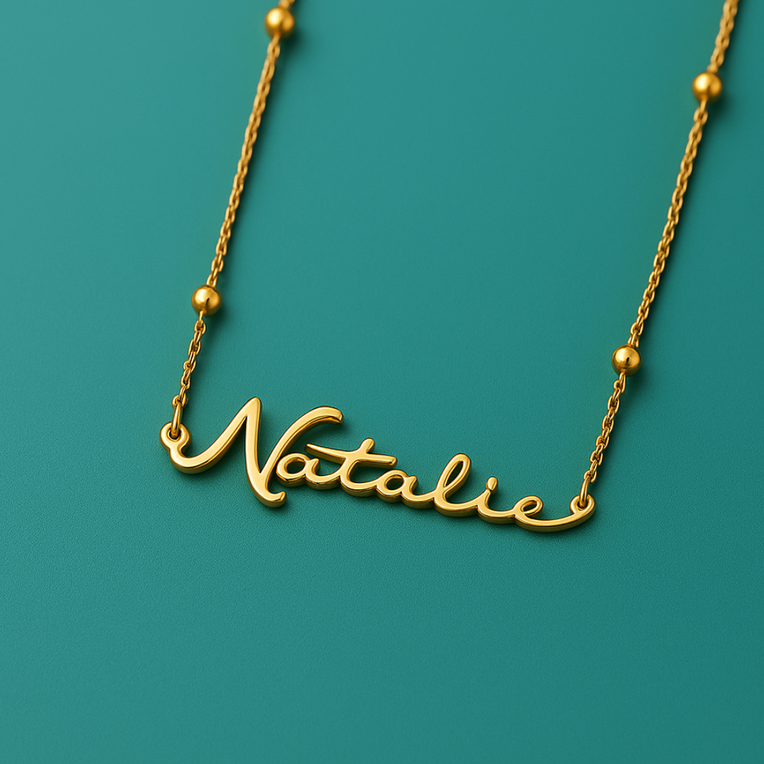 Ivara | Gold Plated Personalised Single Name Necklace