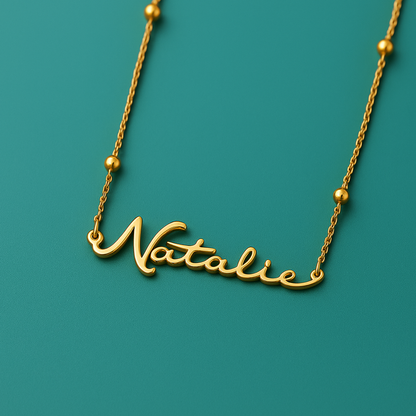 Ivara | Gold Plated Personalised Single Name Necklace