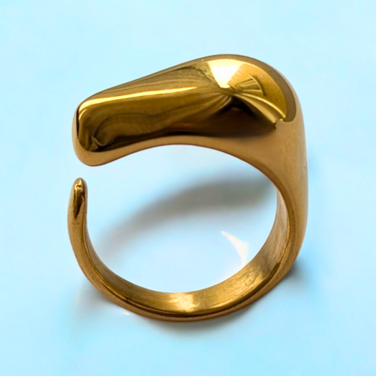 Sierra | Gold Plated Irregular Chunky Resizable Ring