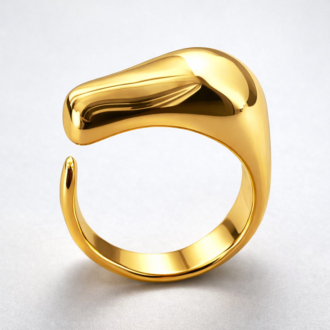 Sierra | Gold Plated Irregular Chunky Resizable Ring