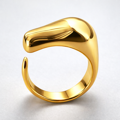 Sierra | Gold Plated Irregular Chunky Resizable Ring