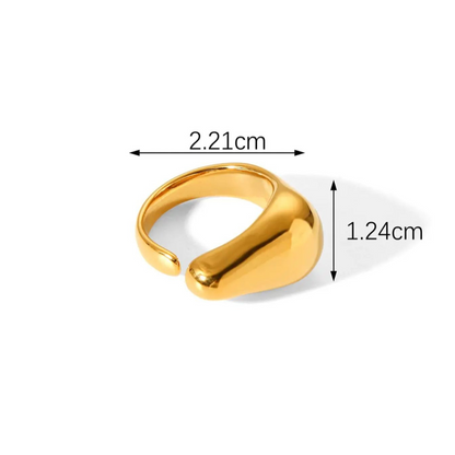 Sierra | Gold Plated Irregular Chunky Resizable Ring