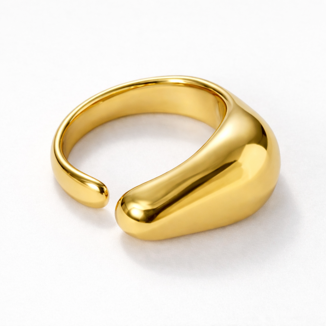 Sierra | Gold Plated Irregular Chunky Resizable Ring