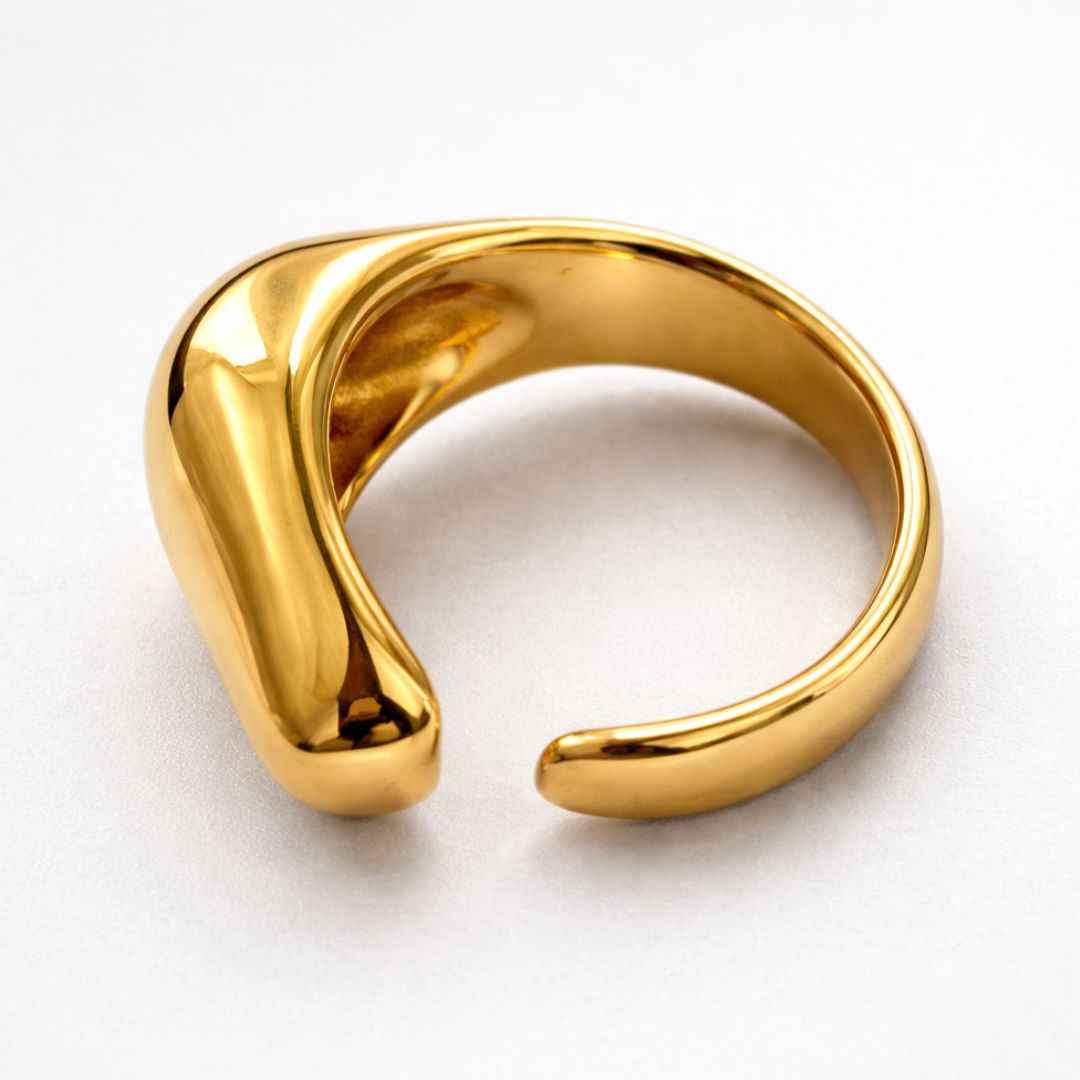 Sierra | Gold Plated Irregular Chunky Resizable Ring