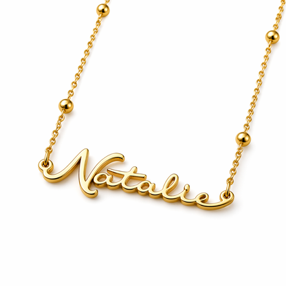 Ivara | Gold Plated Personalised Single Name Necklace