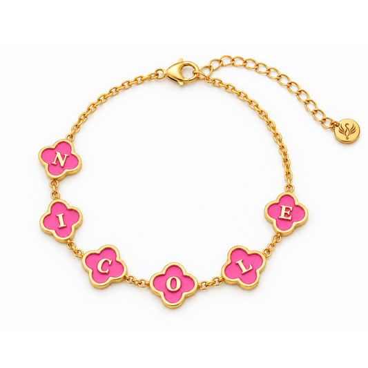Kasparina | Personalised Clover Bracelet