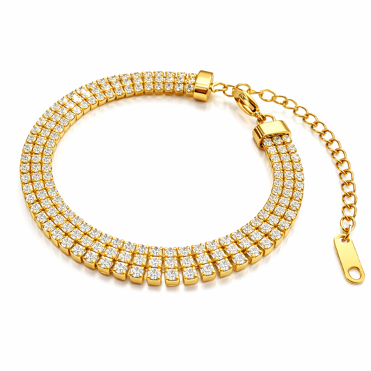 Arianna | Gold Plated Lux Tennis Bracelet