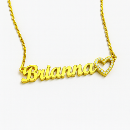 Dinara | Personalised Name Necklace, Custom Name Necklace - 18K Gold Plated Waterproof Necklace