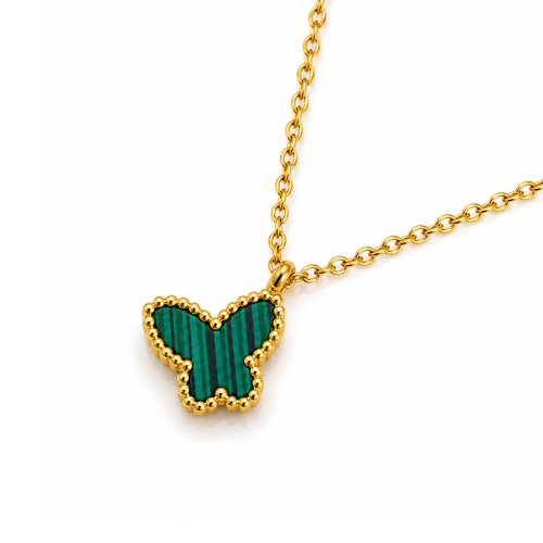 Kacie | Gold Plated Butterfly Pendant Necklace
