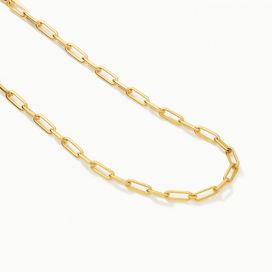 Nova | Gold (18K) Plated Paperclip Style Waterproof Necklace