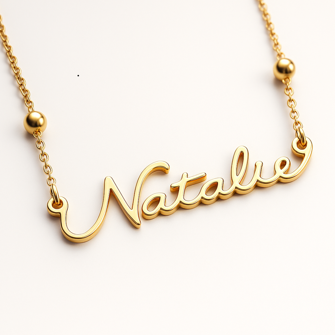 Ivara | Gold Plated Personalised Single Name Necklace