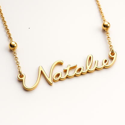 Ivara | Gold Plated Personalised Single Name Necklace