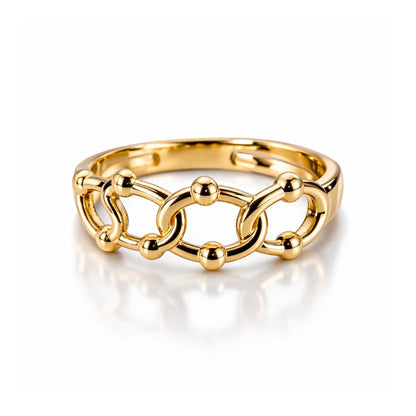 Myra | Gold Plated Cuban Link Resizable Ring