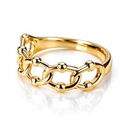 Myra | Gold Plated Cuban Link Resizable Ring