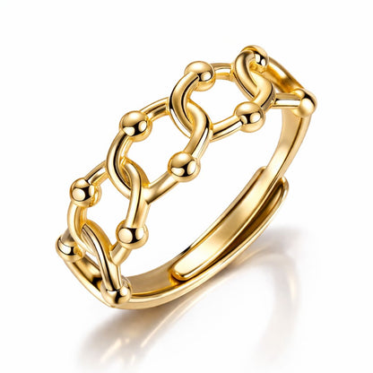 Myra | Gold Plated Cuban Link Resizable Ring