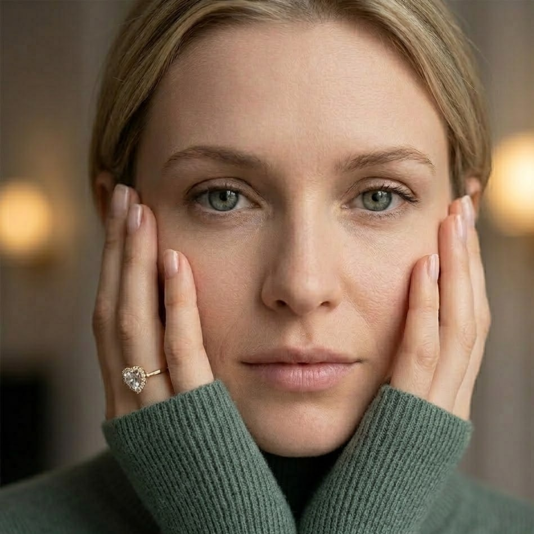 Elena | Gold-Plated Heart Shaped Halo Ring