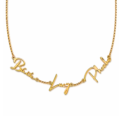 Dorothy | Gold Plated Multiple Name Personalised Necklace