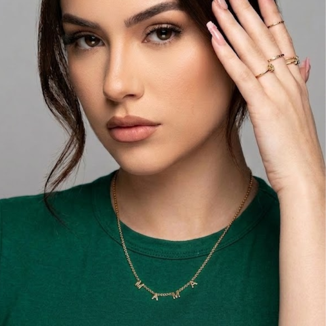 Veronika | Gold Plated Suspended Personalised Name Necklace