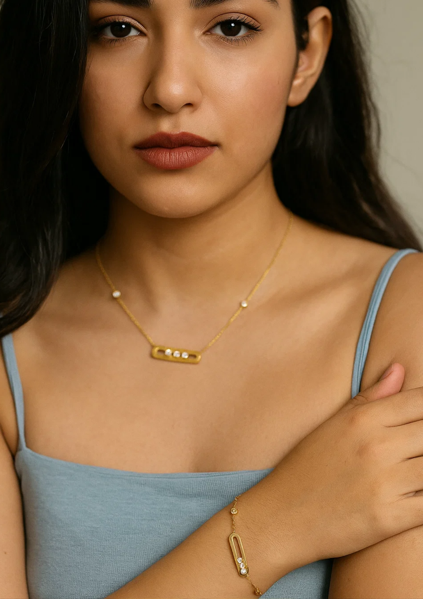 Sheena | 18K Gold Plated Sliding Ball Waterproof Bracelet