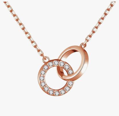 Leila | Gold Plated Double Interlocking Circles