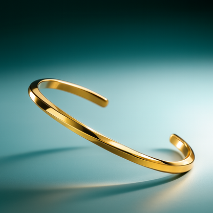 Serena | Gold Plated Geometric Twisted Irregular Bracelet Bangle