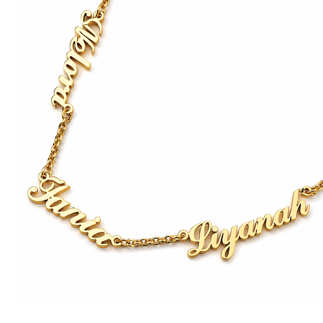 Dorothy | Gold Plated Multiple Name Personalised Necklace