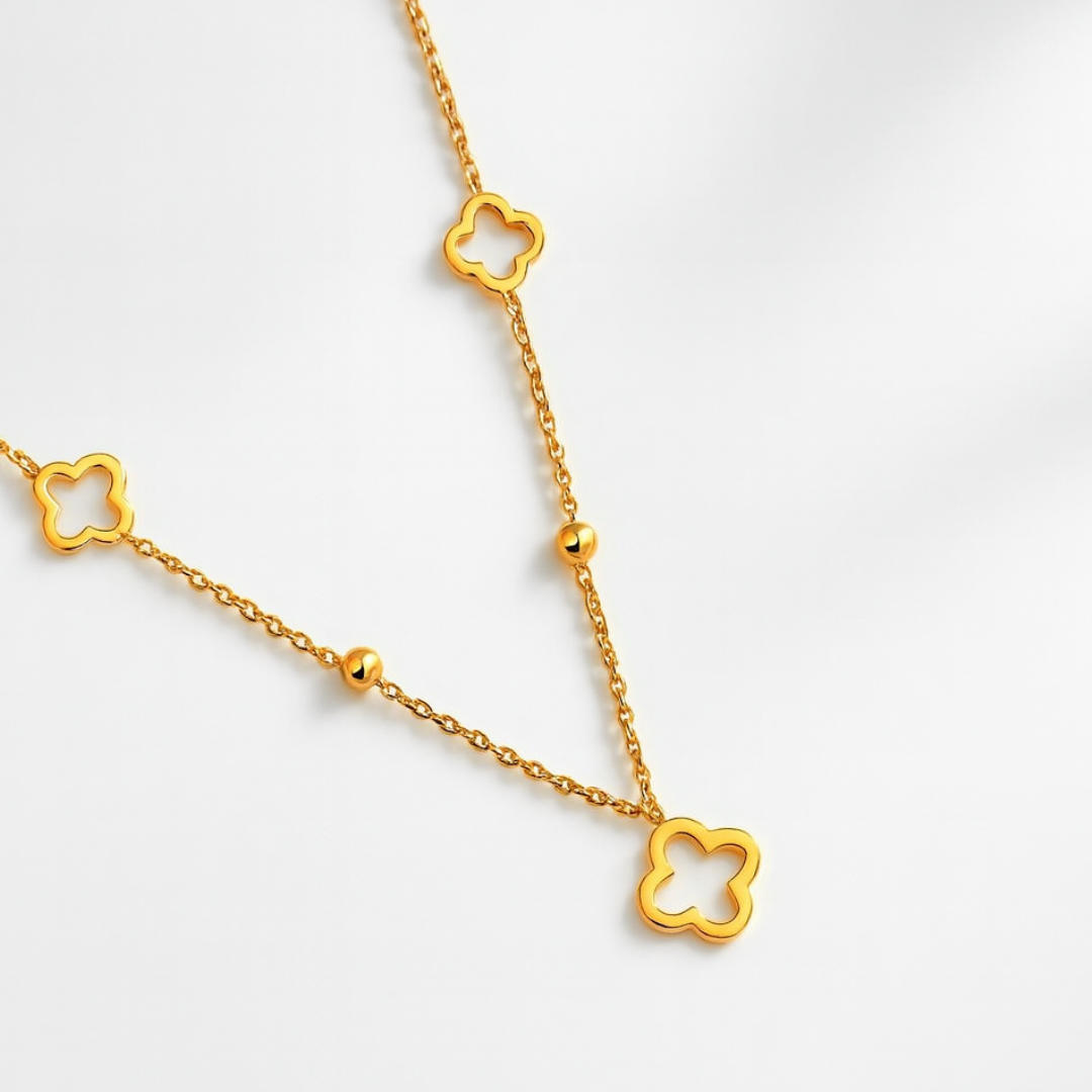 Safina | Gold Plated Four-Leaf Clover Necklace