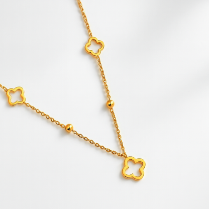 Safina | Gold Plated Four-Leaf Clover Necklace