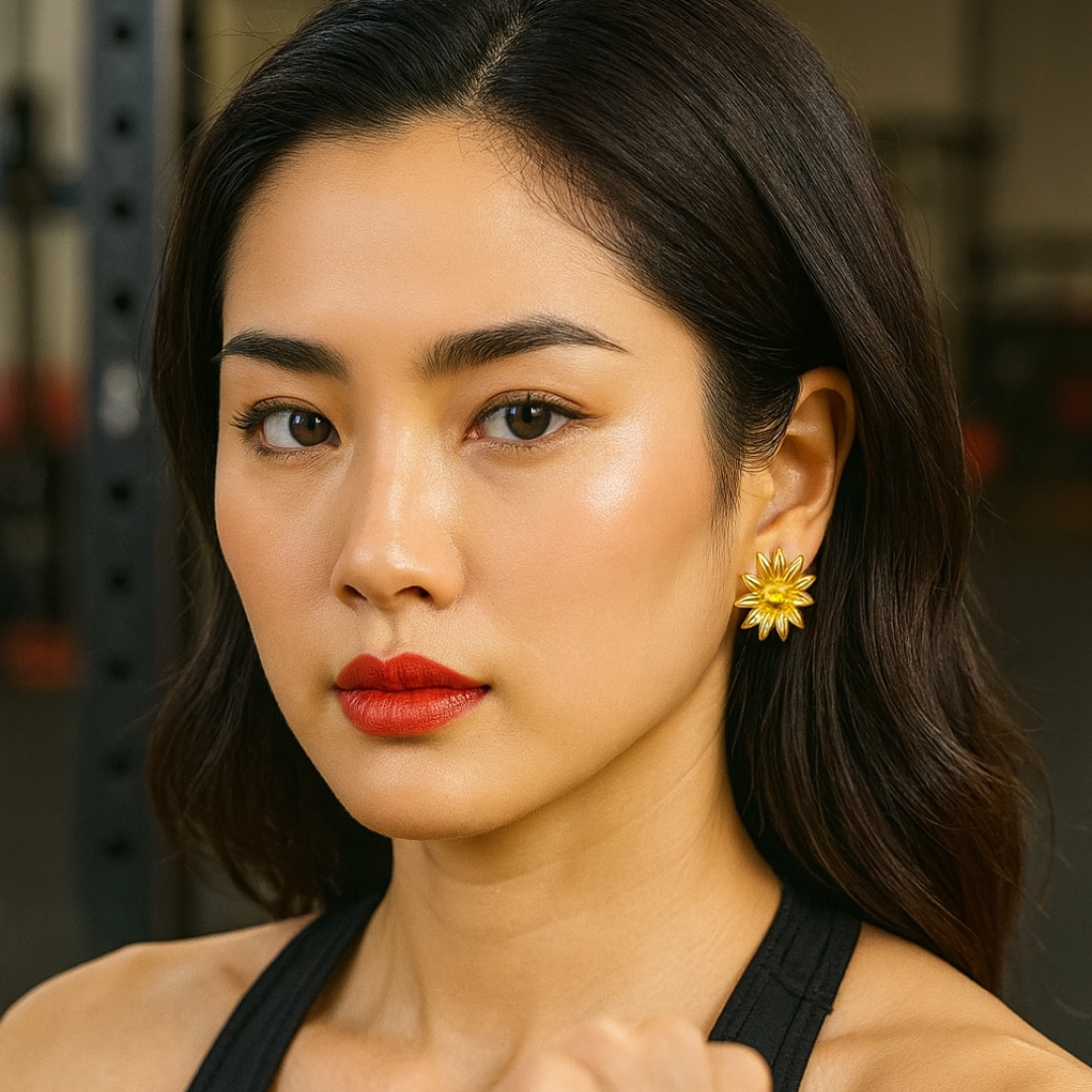 Gianna | 18K Gold-Plated Sunflower Stud Waterproof Earrings