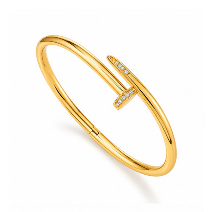 Nyra | Gold Plated Zircon Nail Bangle
