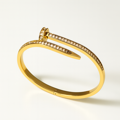 Nicolette | 18K Gold Plated Nail Waterproof Bracelet Bangle