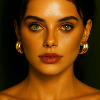 Dione | 18K Gold Plated Curved Punk C Waterproof Earrings