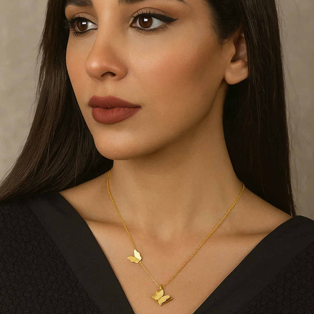 Sasha | 18K Gold Plated Butterfly Charm Waterproof Necklace