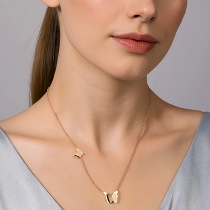 Sasha | 18K Gold Plated Butterfly Charm Waterproof Necklace
