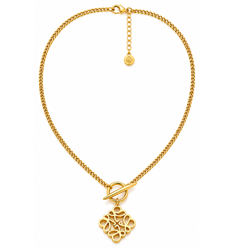 Saskia | Gold Plated Élan Toggle Necklace