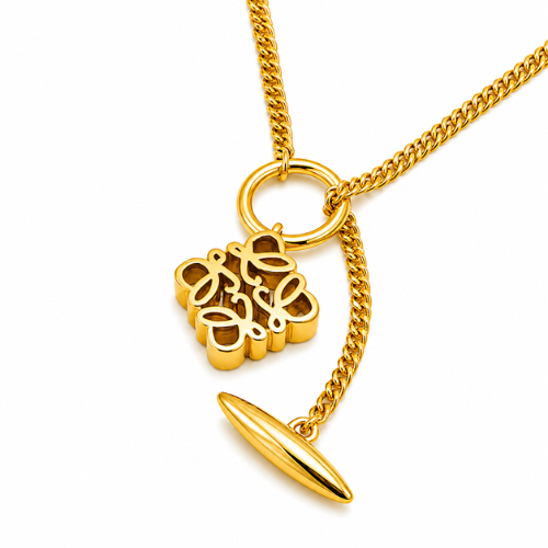 Saskia | Gold Plated Élan Toggle Necklace