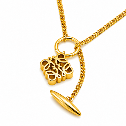 Saskia | Gold Plated Élan Toggle Necklace