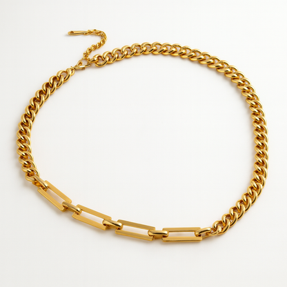 Marcella | Gold (18K) Plated Cuban Link Choker Waterproof Necklace