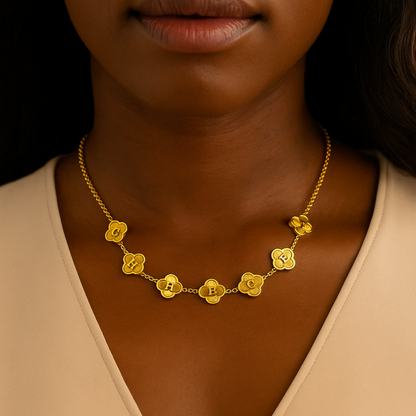 Chelse Customised Clover Necklace – Personalised Name Necklace